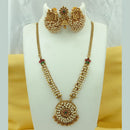 FS Collection Gold Plated Pota Stone and Pearl Necklace Set