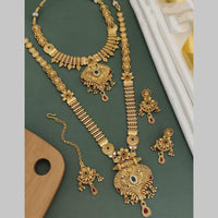 FS Collection Gold Plated Pota Stone Necklace Combo