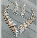 FS Collection Silver Plated AD Necklace Set