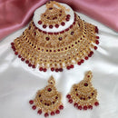 FS Collection Gold Plated Austrian Stone Choker Necklace Set