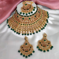 FS Collection Gold Plated Austrian Stone Choker Necklace Set