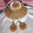 FS Collection Gold Plated Austrian Stone Choker Necklace Set