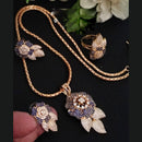 FS Collection Gold Plated AD Chain Pendent Set