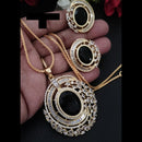 FS Collection Gold Plated AD Chain Pendent Set