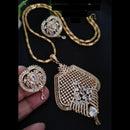 FS Collection Gold Plated AD Chain Pendent Set