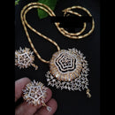 FS Collection Gold Plated AD Chain Pendent Set