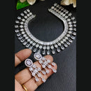 FS Collection Silver Plated AD Necklace Set