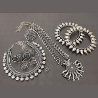 FS Collection Oxidised Plated Jewellery Combo