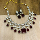 Fs Collection Gold Plated AD Necklace Set
