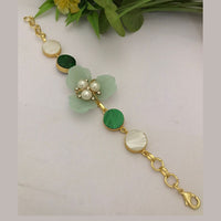 FS Collection Gold Plated Pearl Bracelet