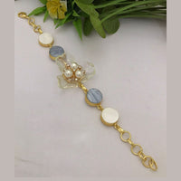 FS Collection Gold Plated Pearl Bracelet