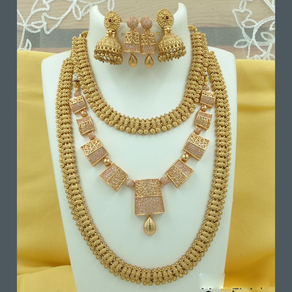 FS Collection Gold Plated Necklace Combo