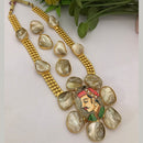 FS Collection Gold Plated Mother Of Pearls King Design Necklace Set