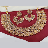 FS Collection Gold Plated Crystal Stone Necklace Set