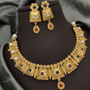 FS Collection Gold Plated Pota Stone Necklace Set