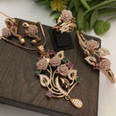 FS Collection Gold Plated Austrian Stone Floral Jewellery Combo Set