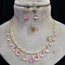 FS Collection Gold Plated Austrian Stone Necklace Set