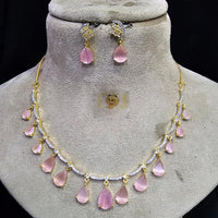 FS Collection Gold Plated Austrian Stone Necklace Set