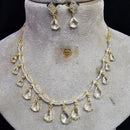 FS Collection Gold Plated Austrian Stone Necklace Set