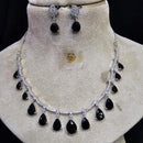 FS Collection Silver Plated Austrian Stone Necklace Set