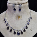 FS Collection Silver Plated Austrian Stone Necklace Set