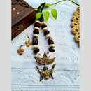 FS Collection Oxidised Gold Plated Beads Necklace Set