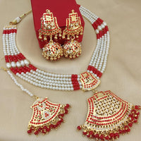 FS Collection Gold Plated Pearl Necklace Set