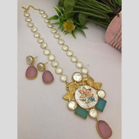 FS Collection Gold Plated Mother Of Pearl Necklace Set