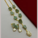 FS Collection Gold Plated Mother Of Pearls Necklace Set