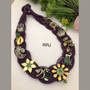 FS Collection Handamde Jute Necklace Multi Gemstone Jute Choker Necklace