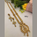 FS Collection Gold Plated Pota Stone Temple Necklace Set