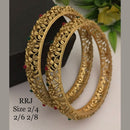 FS Collection Gold Plated Pota Stone Bangle Set