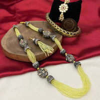 FS Collection  2 Tone Plated Pota Stone And Beads Necklace Set