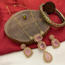 FS Collection Gold Plated Austrian Stone And Crystal Stone Necklace Set