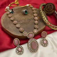 FS Collection  Gold Plated Crystal And Austrian Stone Necklace Set