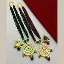 FS Collection Gold Plated Beads And Pearls Necklace Set ( One Piece Only)