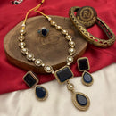 FS Collection Gold Plated Crystal Stone Necklace Set