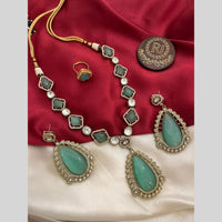 FS Collection Gold Plated Crystal Stone Necklace Set