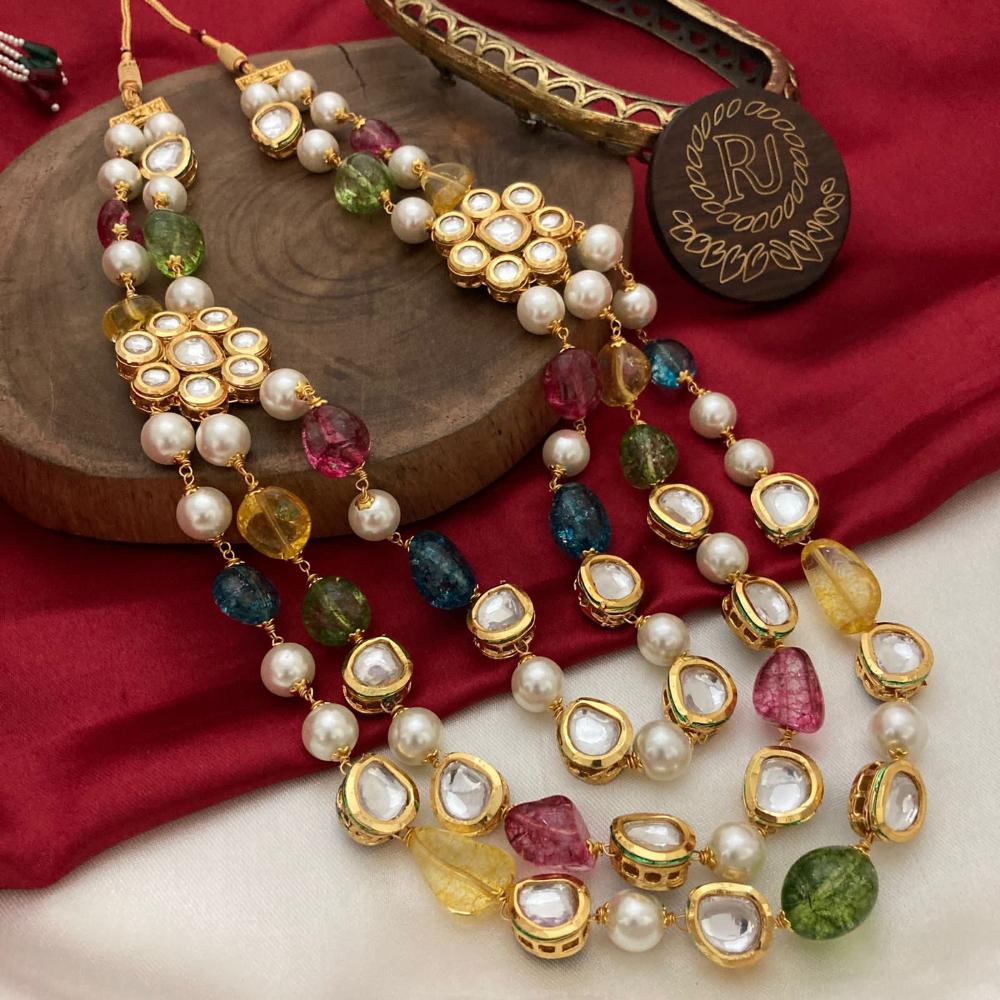 FS Collection Gold Plated Necklace Set