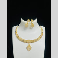 FS Collection Gold  Plated American Diamond Necklace Set