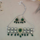 FS Collection 2 Tone Kundan Stone And Beads Choker Necklace Set