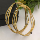 FS Collection Gold Plated Bangle Set