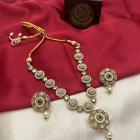 FS Collection Gold Plated Crystal Stone Necklace Set