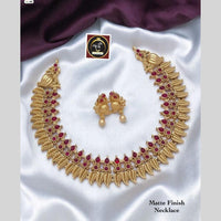 FS Collection Gold Plated Pota Stone Necklace Set