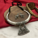 FS Collection Oxidised Plated Necklace Set