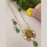 FS Collection Gold Plated Pearl Necklace Set