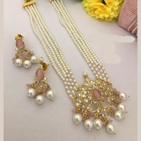FS Collection Gold Plated Pearl Necklace Set