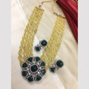 FS Collection Gold Plated Beads And Crystal Stone Necklace Set