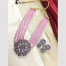FS Collection Gold Plated Beads And Crystal Stone Necklace Set