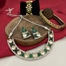 FS Collection 2Tone Plated Crystal Stone Necklace Set